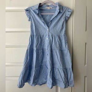 Gingham blue mini dress. Worn twice.